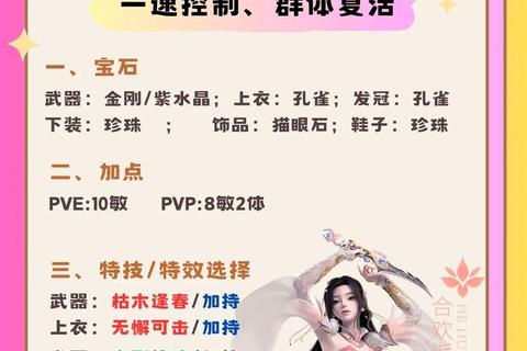诛仙手游合欢高爆发PVP流派技能加点与属性养成实战技巧解析