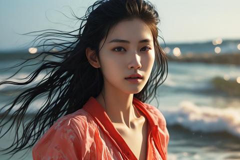 元气治愈系少女夏日海滩福利写真集锦阳光笑容定格心动瞬间珍藏版