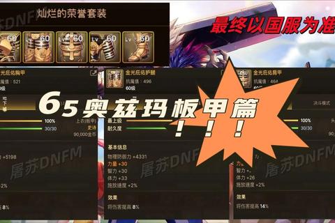 dnf手游65版本奥兹玛副本高效搬砖装备获取技巧攻略