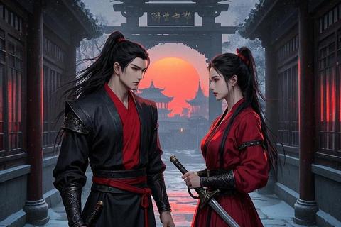 侠侣江湖缘起键盘-红衣刀客与白衣琴师的倾城邂逅