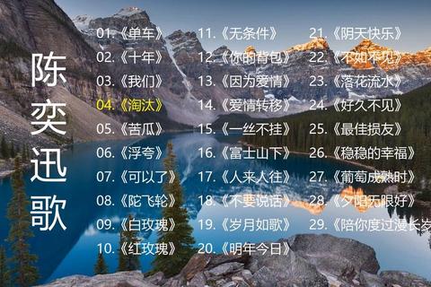 陈奕迅有哪些好听的歌这份精选歌单解决你的曲荒难题