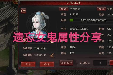 遗忘女鬼中敏控制流属性加点与套装搭配全解析