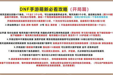 DNF升级攻略110级版本快速满级技巧与高效冲级路线指南