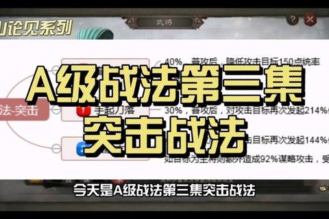 猛将突击手游战法搭配实战技巧与高胜率阵容推荐