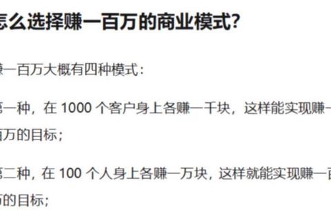 新手小白必学做生意攻略 从零起步到月入百万的10个高效赚钱方法