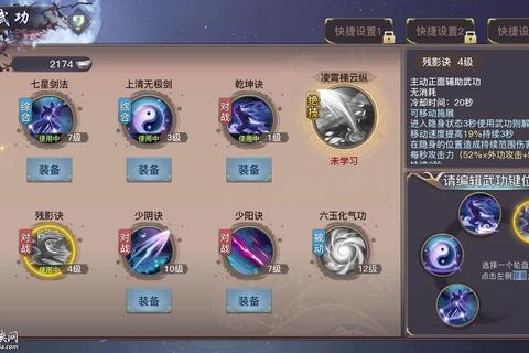 剑侠情缘手游武当双流派技能连招与属性培养全攻略
