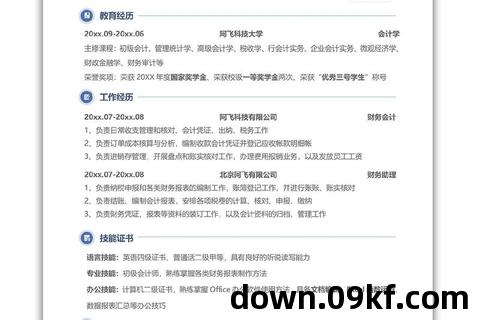 应届生毕业简历模板下载