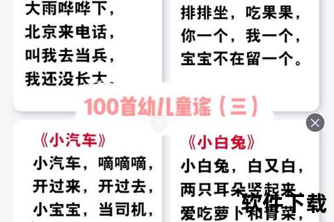 免费下载儿歌大全100首-经典童谣合集_宝宝早教音乐资源一键获取