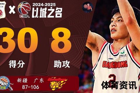 疆粤大战第三场_徐杰30分率广东力擒新疆
