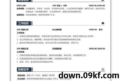 求职简历免费下载模板