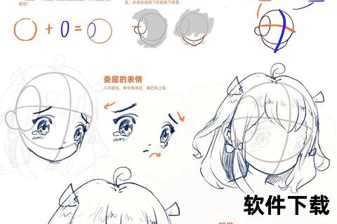 动漫手绘教程下载_零基础入门指南+分步骤详解及素材资源包