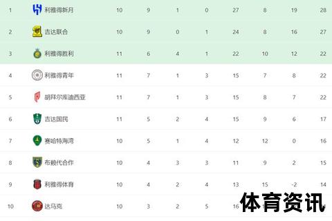沙特甲积分榜与赛程解析：球队竞争与赛季焦点