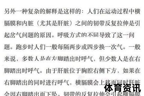 跑步岔气困扰频发？成因解析与科学预防全指南
