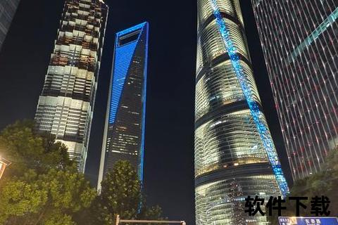 夜幕高楼视频素材下载