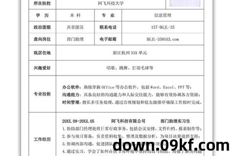 可填写简历模板下载