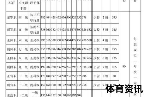 中校军衔薪资标准解析：军官月收入构成与待遇详解