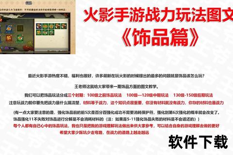 《火影手游抗魔对应饰品深度策略炫酷搭配激斗制胜秘技》