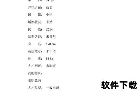 软件开发简历模板下载