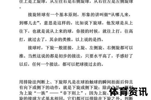 乒乓球旋转判断技巧_观察方法与实战应用解析