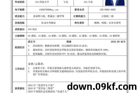 可填写简历模板下载