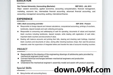 Application Software Review: English Resume Template Download