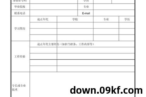 普通个人简历模板下载